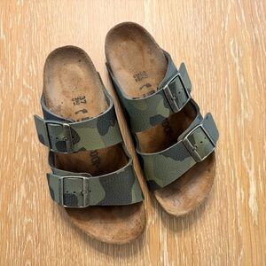Birkenstock Green Camouflage Sandals